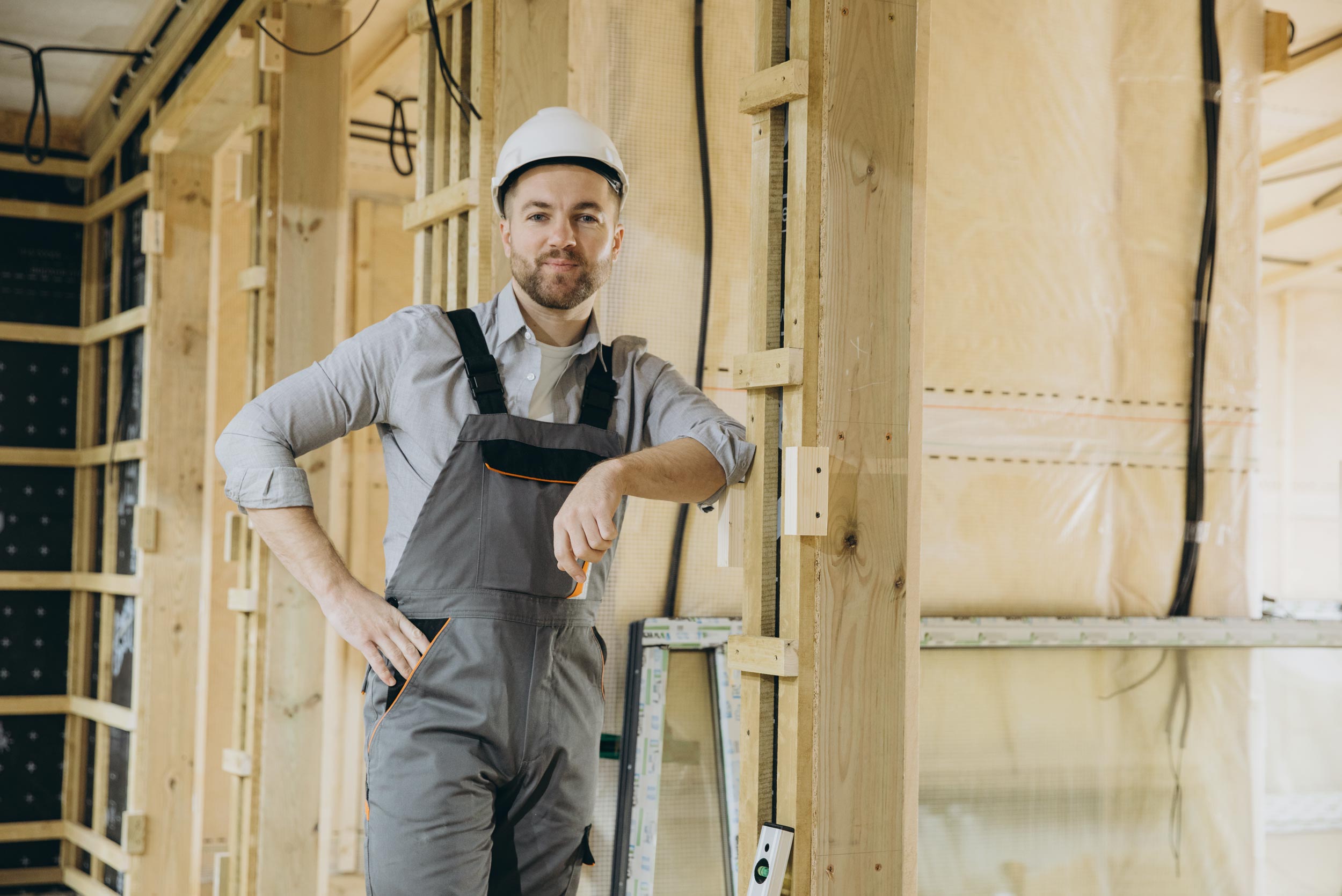 Handwerker auf einer Baustelle